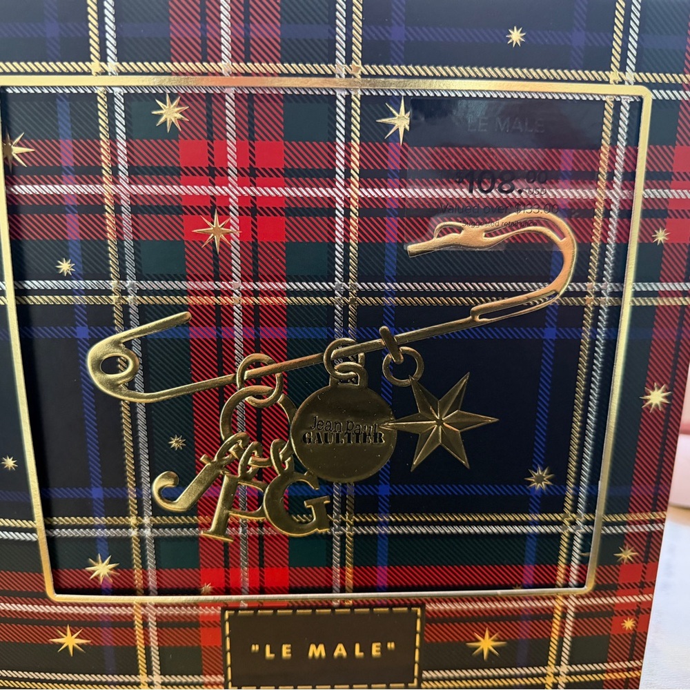 Jean Paul Gaultier Le Male Plaid Gift Set with Gold Accents